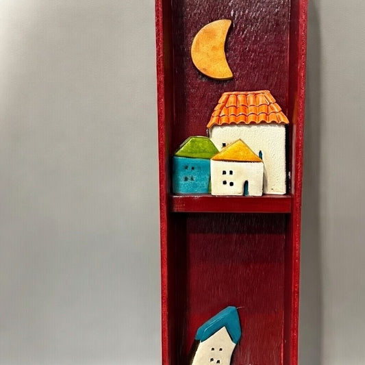 Διακοσμητική Σύνθεση με Κεραμικά Σπίτια