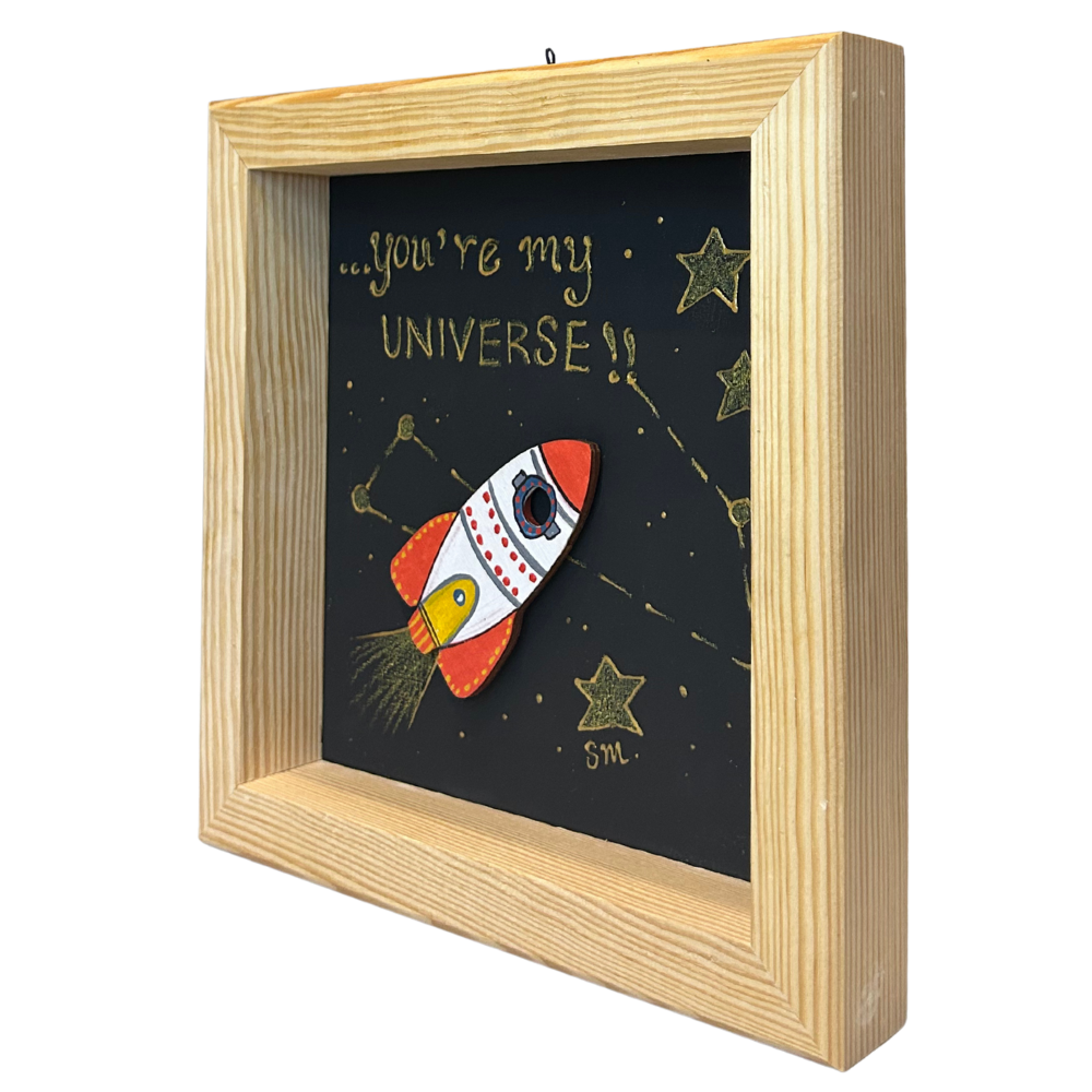 Ξύλινο Κάδρο ''You are my universe...''