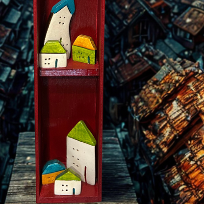 Διακοσμητική Σύνθεση με Κεραμικά Σπίτια