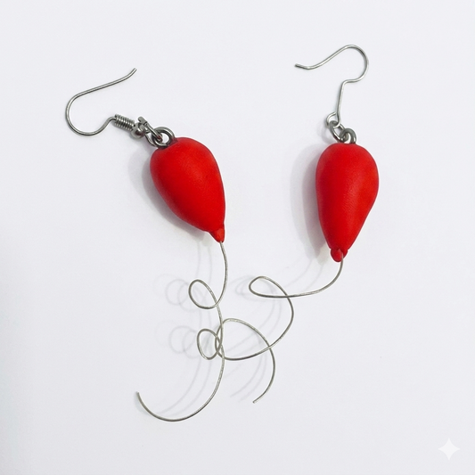 Κόκκινα Σκουλαρίκια “Μπαλόνια”