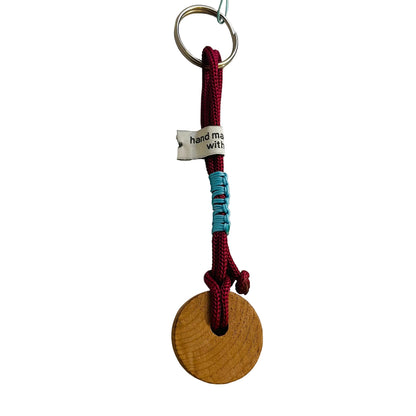Ξύλινο Μπρελόκ macrame