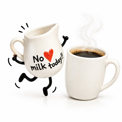 Χιουμοριστική Γαλατιέρα “No milk today!!”
