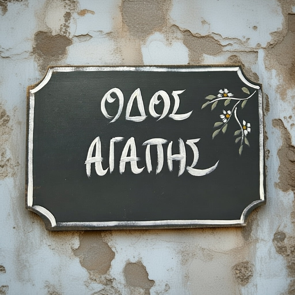 Πινακίδα ''Οδός Αγάπης''